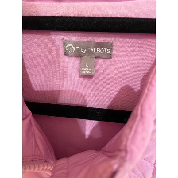 T by Talbots Chevron Quilted Vest Lavender Size L - Picture 2 of 6